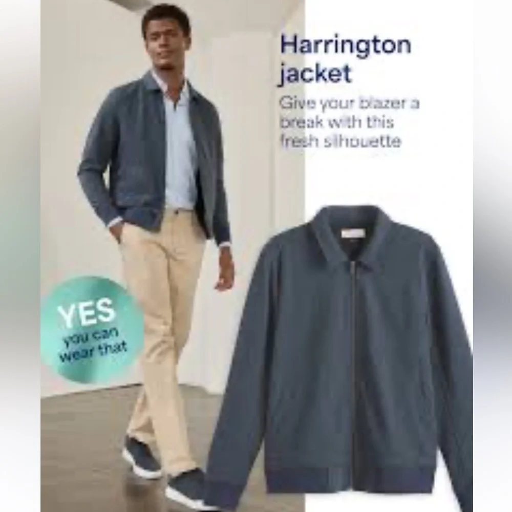 Artefact men's bomber jacket blue tweed lined size medium